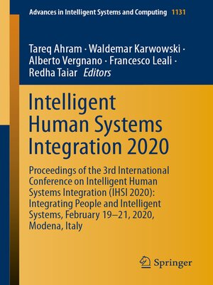 cover image of Intelligent Human Systems Integration 2020
